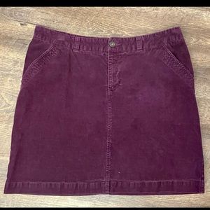 Plum Corduroy Merona Skirt NWOT